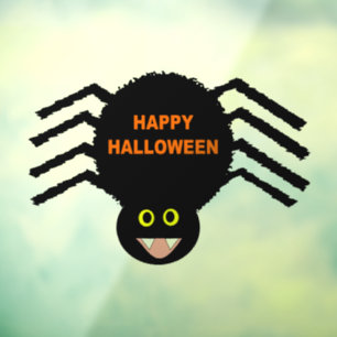 Halloween Black Spider Window Cling