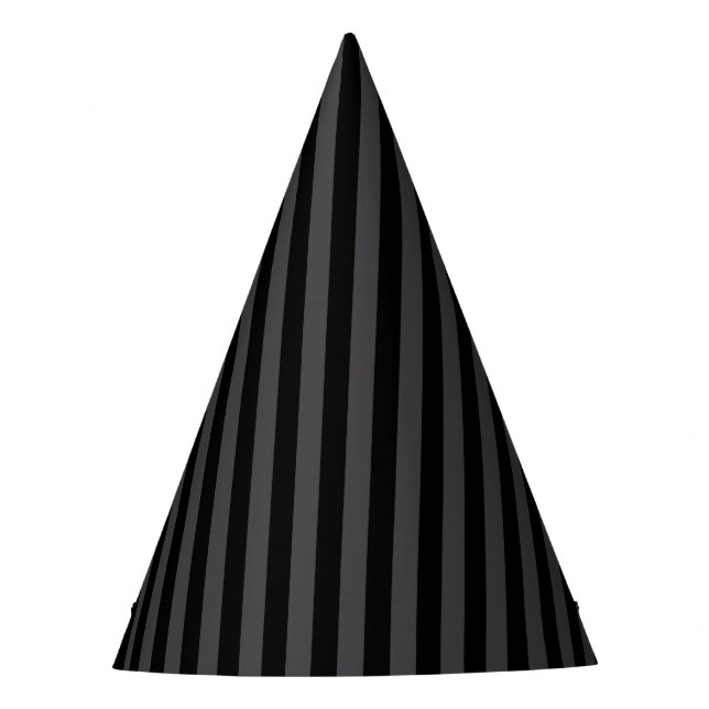 Halloween Black Stripe Party Hat (Front)