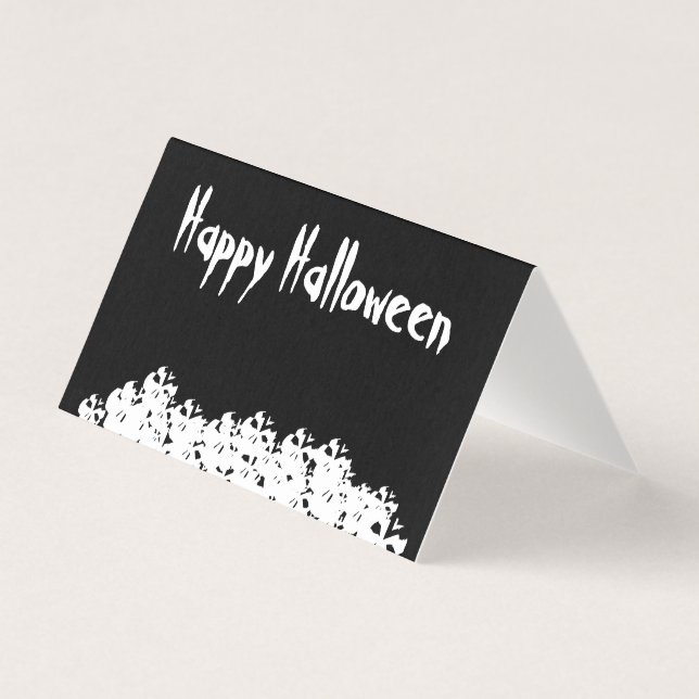Halloween black white skulls pile custom (Front)