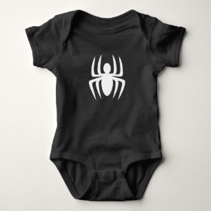 Halloween black white spider spooky scary costume baby bodysuit