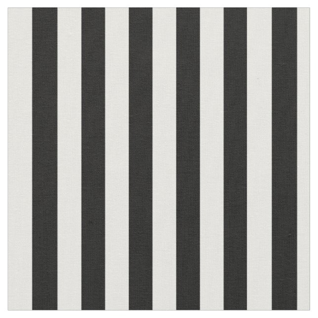 halloween black white vertical stripes fabric (Close Up)