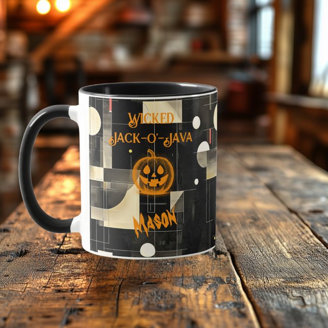 Halloween  - Black Wicked Jack-o'-Java Pumpkin  Mug (Creator Uploaded)