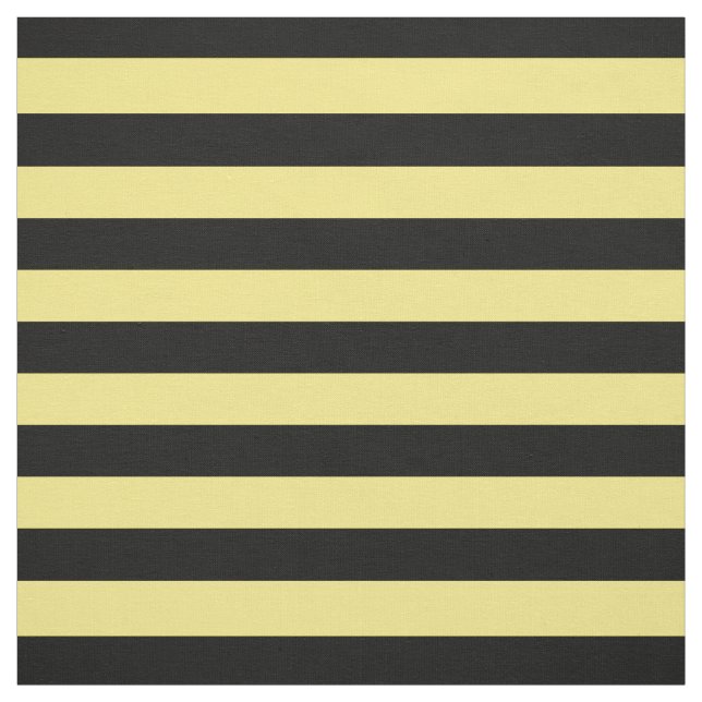Halloween Black Yellow Stripes Pattern Bumble Bee Fabric (Swatch)