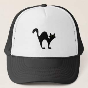 Halloween blackcat trucker hat