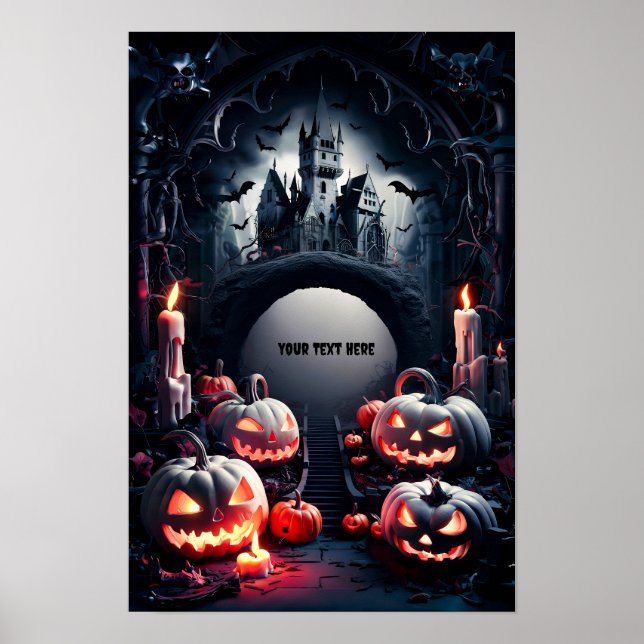 Halloween Blank Invitation Poster #9 (Front)