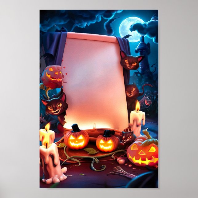 Halloween Blank Invitation Poster Frame #12 (Front)