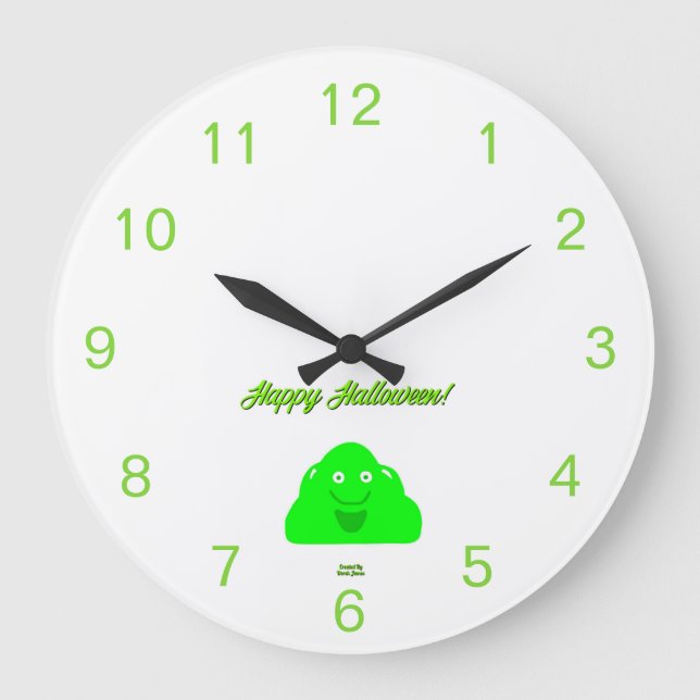 Halloween Blob Acrylic Wall Clock (Front)