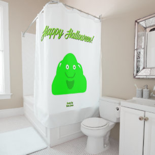 Halloween Blob Shower Curtain