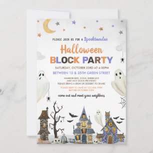  Halloween Block Party Invitation