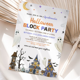 Halloween Block Party Invitation