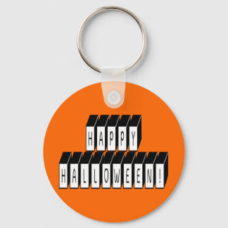 Halloween Block Text Key Ring