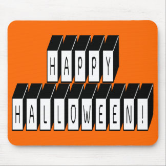 Halloween Block Text Mouse Mat