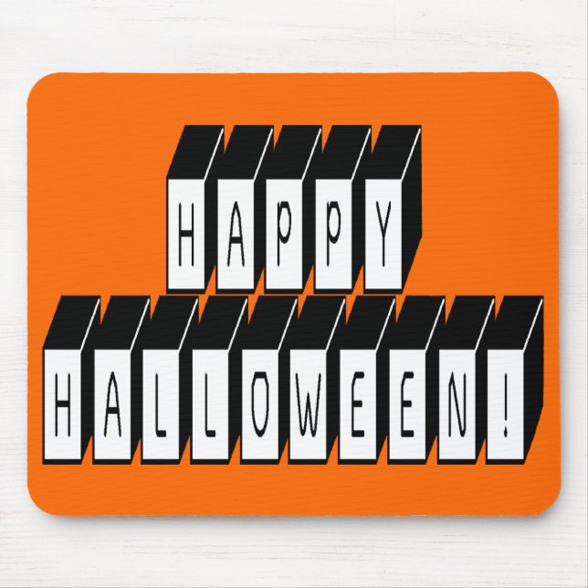 Halloween Block Text Mouse Mat (Front)
