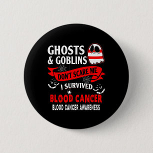 Halloween Blood Cancer Awareness Survivor Gift 6 Cm Round Badge