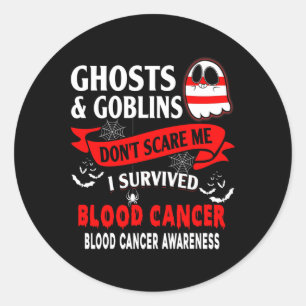 Halloween Blood Cancer Awareness Survivor Gift  Classic Round Sticker
