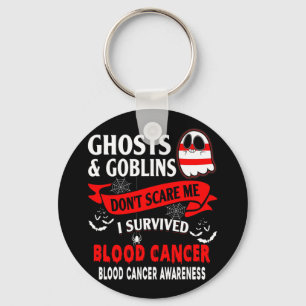Halloween Blood Cancer Awareness Survivor Gift Key Ring