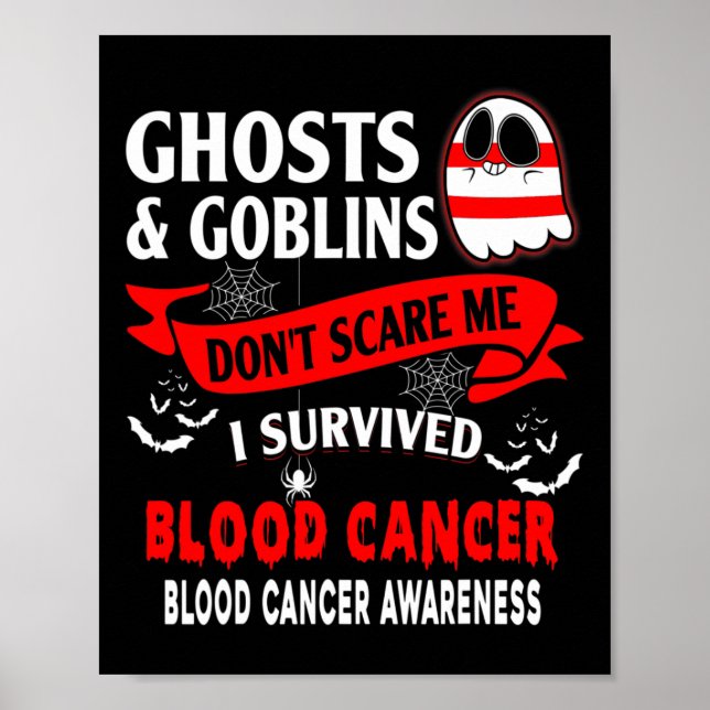 halloween blood cancer awareness survivor gift  poster (Front)