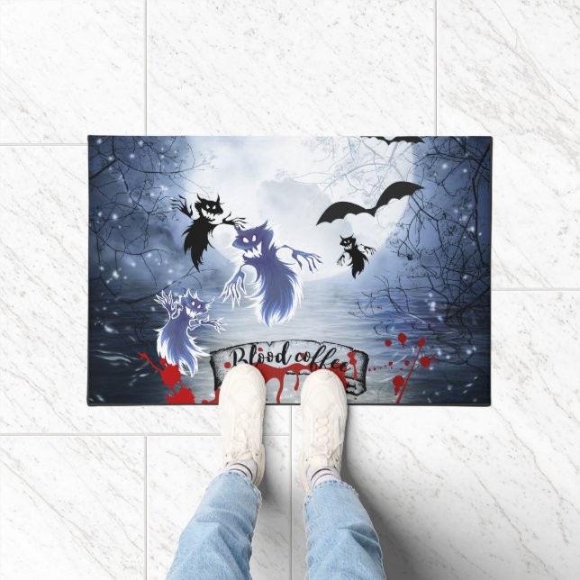 Halloween Blood Coffee Doormat (Indoor)