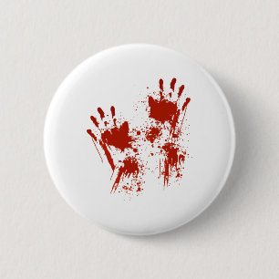 Halloween Blood Hands Costume Zombie Outfit  6 Cm Round Badge