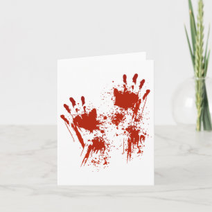 Halloween Blood Hands Costume Zombie Outfit  Card