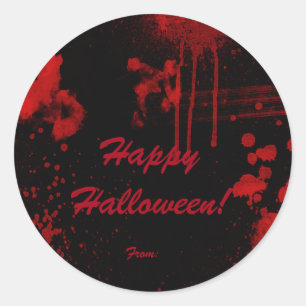 Halloween Blood Splatters Costume Party Favour Classic Round Sticker
