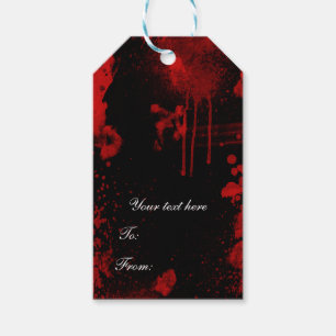 Halloween Blood Splatters Costume Party Gothic Gift Tags