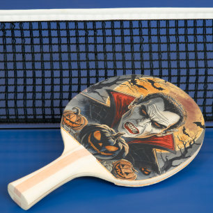 Halloween , Bloodthirsty Vampire  Ping Pong Paddle