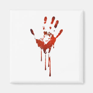 Halloween Bloody Hand Print Costume Zombie Outfit Magnet