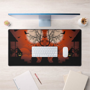 Halloween Bloody Moonlight Nightmare Desk Mat