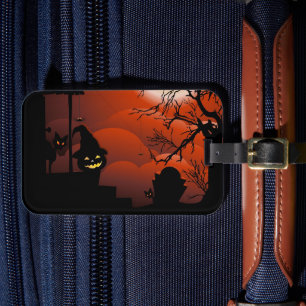 Halloween Bloody Moonlight Nightmare Luggage Tag