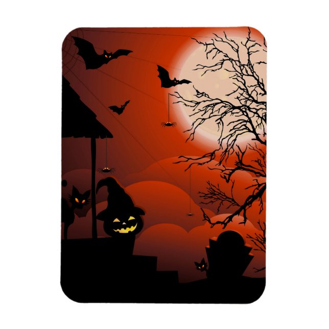 Halloween Bloody Moonlight Nightmare Magnet (Vertical)
