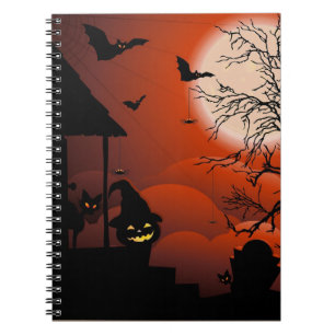Halloween Bloody Moonlight Nightmare Notebook