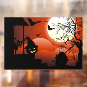 Halloween Bloody Moonlight Nightmare Window Cling