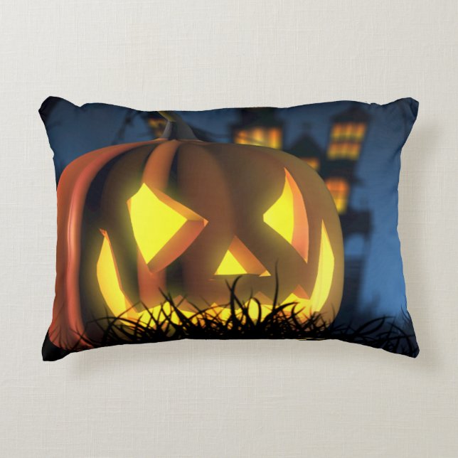 Halloween blue Accent Pillow (Front)
