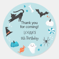 Halloween Blue Birthday Party Favour