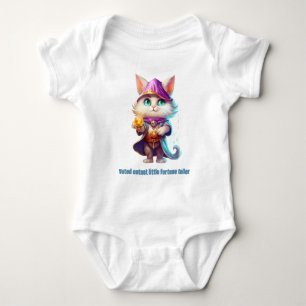 Halloween Blue Fortune Teller Kitten Baby Bodysuit