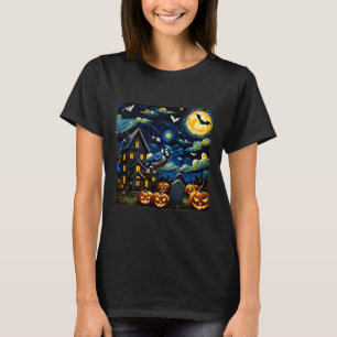 Halloween Blue Jay Starry Night T-Shirt