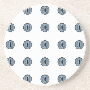 Halloween Blue Polka Dot Eyes Coaster