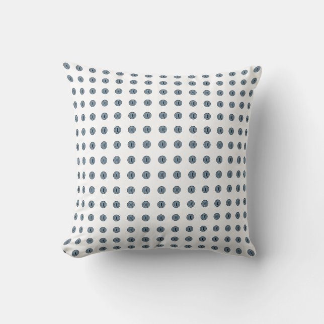 Halloween Blue Polka Dot Eyes Cushion (Front)