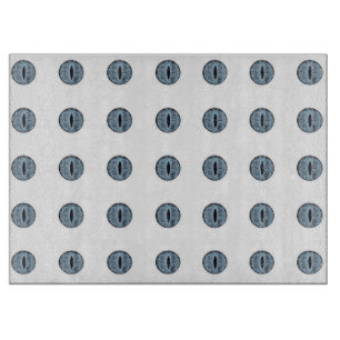 Halloween Blue Polka Dot Eyes Cutting Board