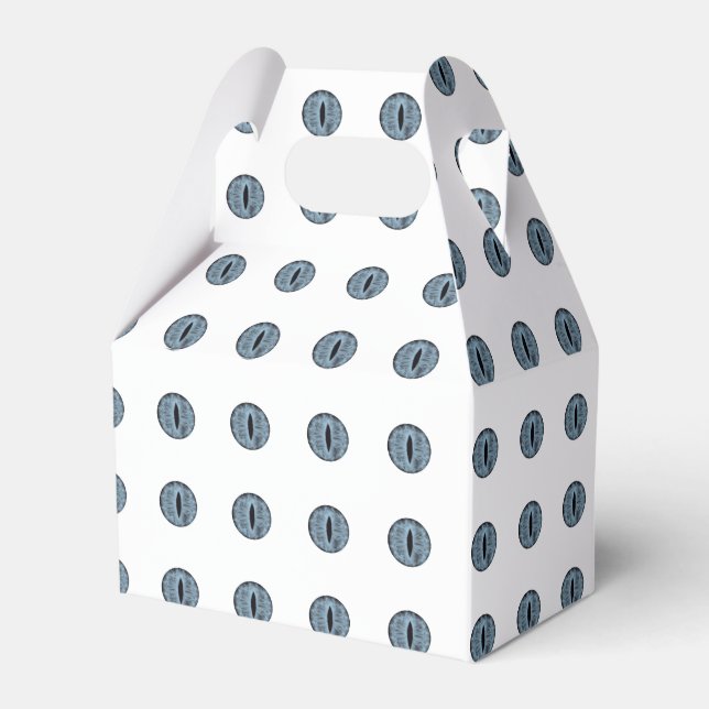 Halloween Blue Polka Dot Eyes Favour Box (Front Side)