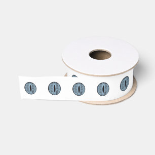 Halloween Blue Polka Dot Eyes Grosgrain Ribbon