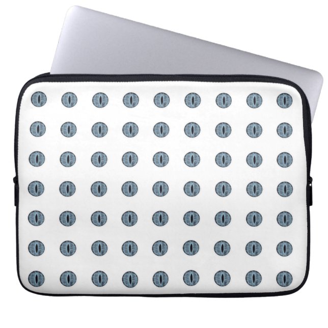 Halloween Blue Polka Dot Eyes Laptop Sleeve (Front)
