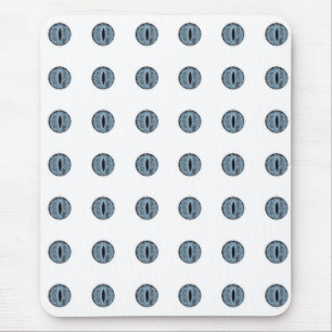 Halloween Blue Polka Dot Eyes Mouse Mat