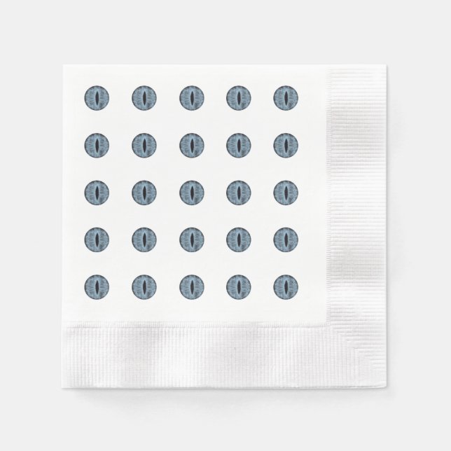 Halloween Blue Polka Dot Eyes Napkin (Front)