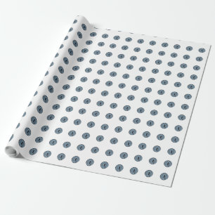 Halloween Blue Polka Dot Eyes Wrapping Paper