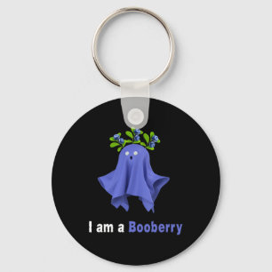 Halloween Blueberry Costume Ghost Funny Blueberry Key Ring