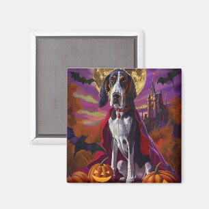 Halloween Bluetick Coonhound Dog Pumpkins Scary  Magnet