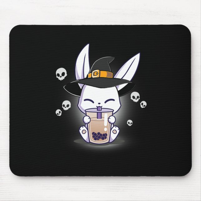 Halloween Bo Bunny Kawaii Anime Witch Bunny Bo  Mouse Mat (Front)