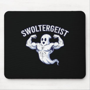 Halloween Bodybuilding Ghost Funny Swoltergeist Mouse Mat